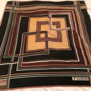 FIORINI, VINTAGE 1970’s printed scarf, made in Italy